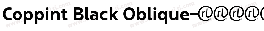 Coppint Black Oblique字体转换